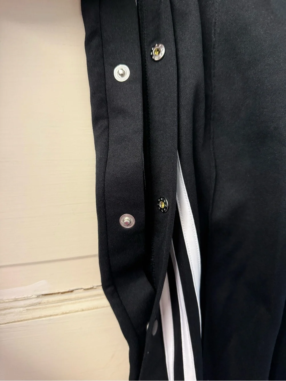 adidas Black Joggers with White Three-Stripes